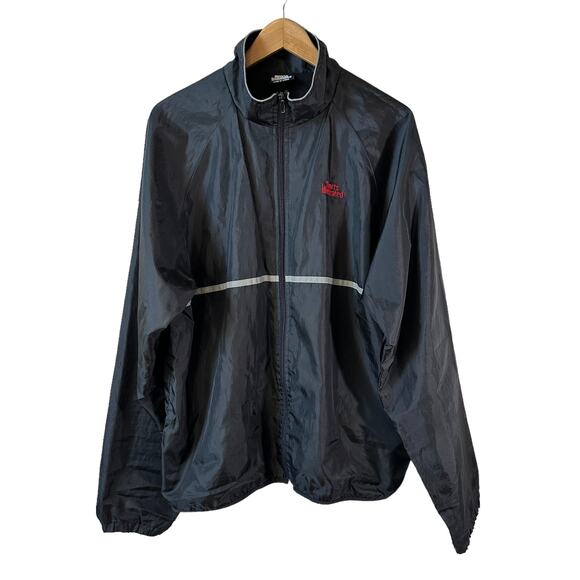 Vintage SPORTS ILLUSTRATED Men's Full Zip Windbreaker Jacket Black Size X-Large - Picture 1 of 7